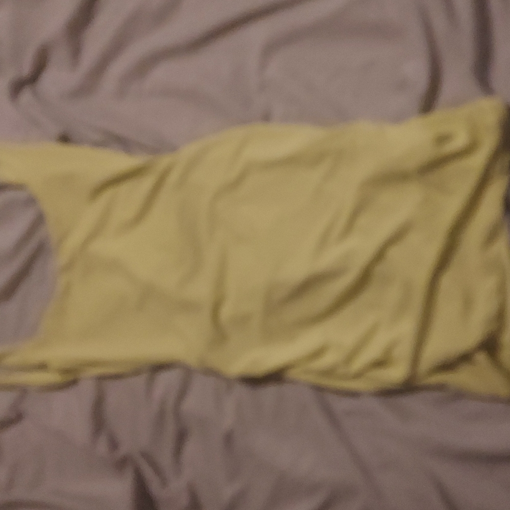 Yellow backless dress
